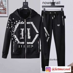 Philipps pp hoodie Heren jas witte letters allmatch PP hot boren trend mode schedel comfortabel hoofd slanke trui katoenen top nieuw Plein pak sportkleding sw FIF4