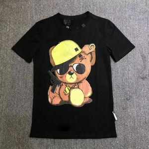 Phillip Plain Men designer PP Skull Diamond t-shirt à manches courtes Dollar Brown Bear Marque tee O-Cou haute qualité Skulls TShirt t-shirts tops