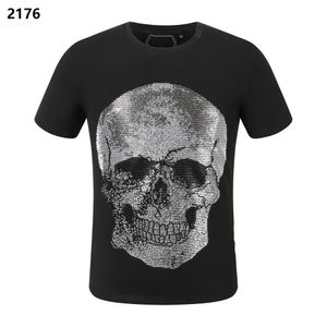 Phillip Plain Men designer PP Skull Diamond t-shirt à manches courtes Dollar Brown Bear Marque tee O-cou de haute qualité Skulls TShirt t-shirts hauts PP2176
