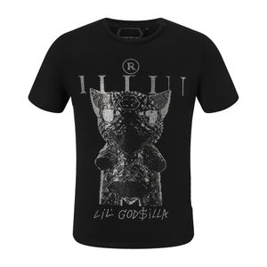 Phillip Plain Men designer PP Skull Diamond t-shirt à manches courtes Dollar Ours brun Marque tee O-Neck haute qualité Skulls TShirt tees tops PP2068