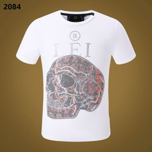 Phillip Plain Men T-Shirts Marque Tshirt Hommes PP Crâne Diamant Ours En Peluche Strass Coton Casual T-shirts À Manches Courtes Hip Hop O-cou T-shirts Vêtements