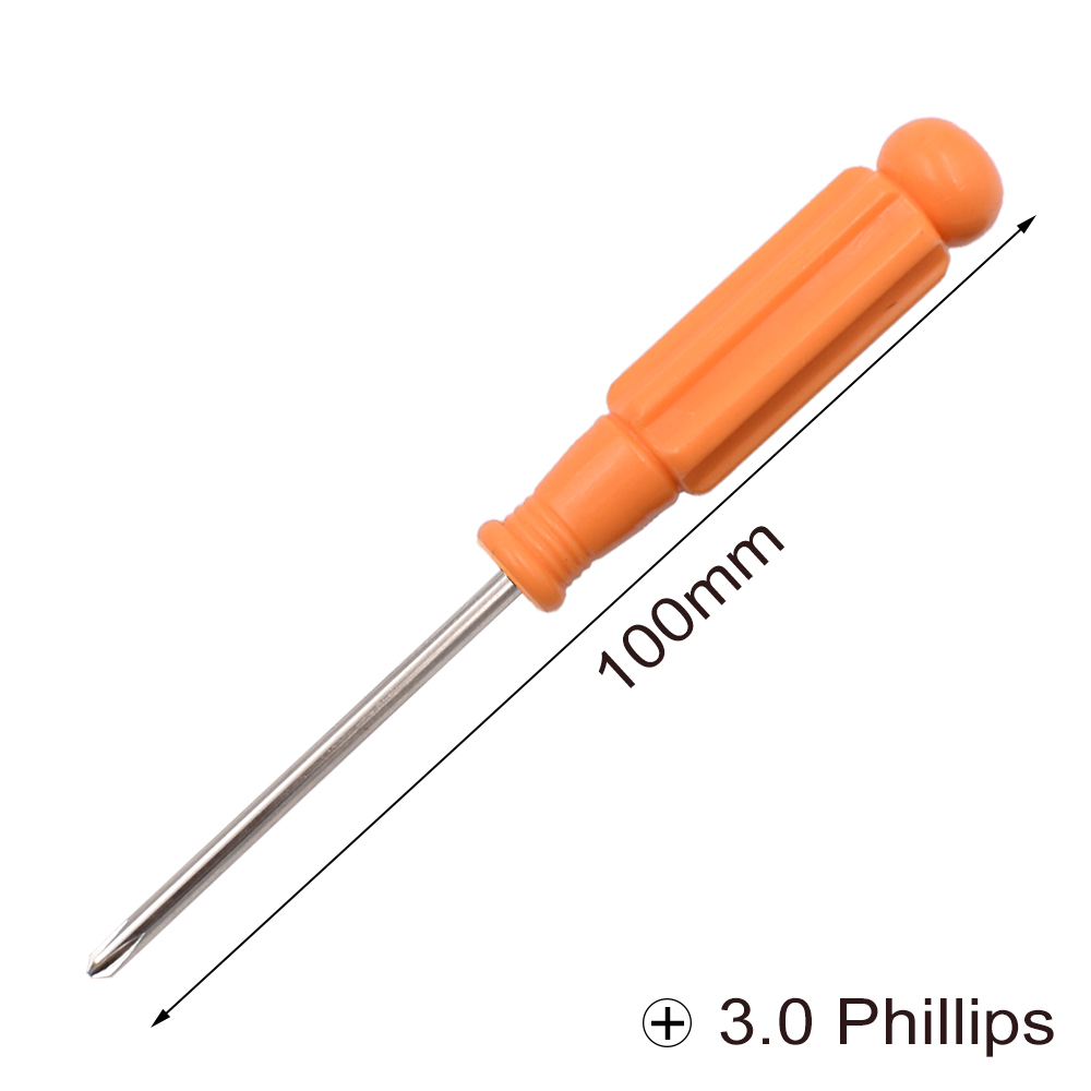 Chave de fenda de cabeça Phillips laranja ph0 3.0 phillips cruzado reto com fenda plana Flathead de 100 mm para ferramentas de reparo de brinquedos eletrônicos