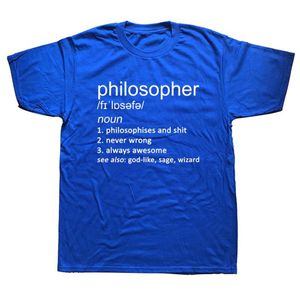 Philosophe blague définition hommes T-Shirt philosophie anniversaire drôle unisexe graphique mode nouveau coton à manches courtes T Shirts297L