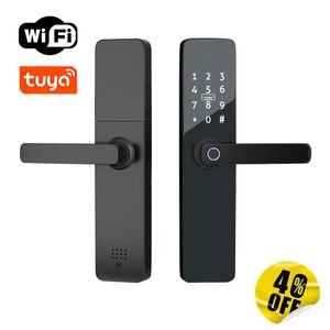 PHIPULO Tuya WiFi serrure de porte intelligente biométrique empreinte digitale App déverrouillage à distance électronique sans clé 240111