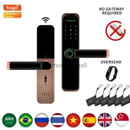 PHIPULO WiFi Biometrische Vingerafdruk Slim Deurslot Tuya App Ontgrendeling op afstand Keyless Lock Elektronisch Smart Home-slot HKD230825