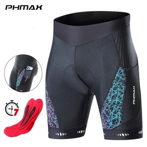 Pantalones cortos de ciclismo PHMAX, pantalones cortos de bicicleta de verano para hombre, MTB a prueba de golpes, almohadilla de Gel 5D, mallas con tirantes para ciclismo, pantalones cortos de bicicleta de carreras de carretera transpirables 240105