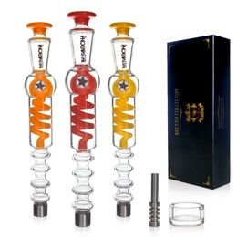 Phoenix Star Nectar Collector Kit - Glass Bubbler, Titanium Nail, Wax Dish Portable Dabbing Set voor concentraten Freeister Soil Glass Bongs 8,5 inch