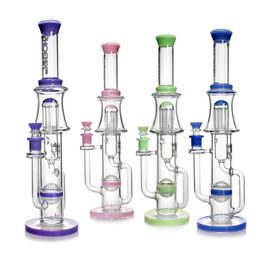 Phoenix Star Recycler Bong met versterkte 10-arm Perc Sphere Honeycomb Perk 18 inch