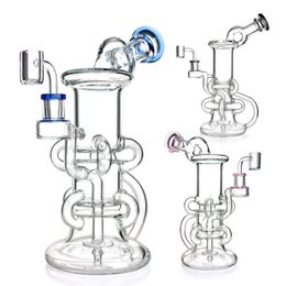 Phoenixstar 10 inch Recycler Oil Rig glas Vaas Shisha Glazen waterpijp Rookwater Bongs met een kwartsbanger Percolator Bong