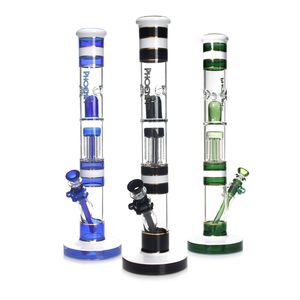 Phoenixstar 17 inch Big Glass Water Bong Glass Vaas SHISHA RECHTE BUIS GLASE Bong met 8 armen Percolator Water Bong Rookwaterpijpen