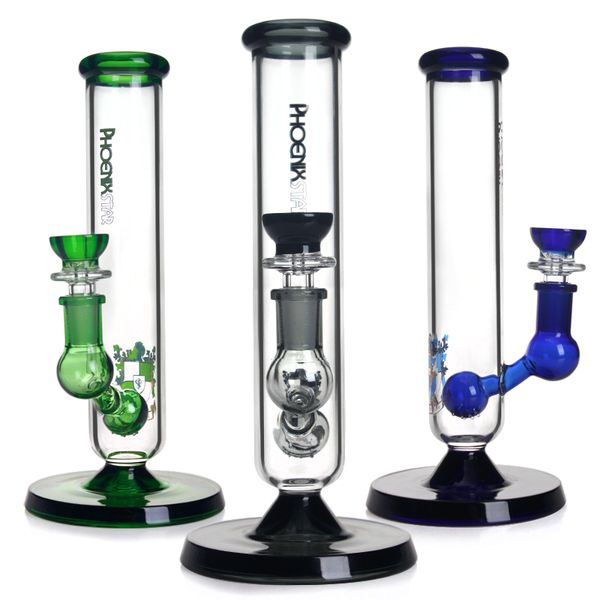 Phoenixstar 9 pouces Verre Tobacco Pipes en verre Eau Bangs Recycler Pipe d'eau Verre avec perc à boule de couleur Pipes fumeurs Percolateur Bong