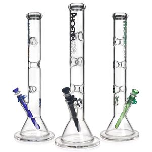 Phoenixstar Beaker Nuevo agua de vidrio recto Bong Hookahs Tubería de agua para fumar Bong 19 '' Tubo recto de tubería de agua alta