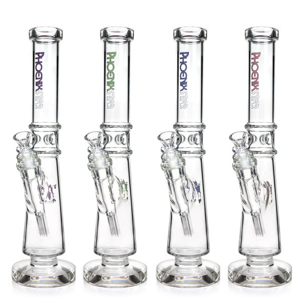 Phoenixstar Nouveau design Bongs à eau en verre Narguilés Dab Rig 18 pouces Bang droit en verre Fumer Pipe à eau Pipes à tabac en verre