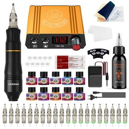 Phoenixy Tattoo Kit Rotary Gun Cartridge Machine voor beginners Voeding Pen Body Art 231225