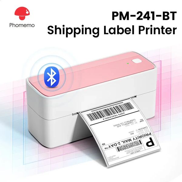 Phomemo 241 Bluetooth Thermal Label Imprimante Small Label Imprimante 4x6 compatible avec la fenêtre Mac Android 240327