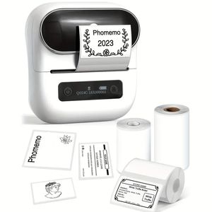 Étiqueteuse Phomemo, étiqueteuse M220, imprimante d'étiquettes thermique, imprimante de codes-barres portable pour adresse, courrier, fournitures de bureau, étiquetage d'autocollants, compatible avec téléphone, PC