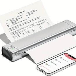 Phomemo M08F A4 draagbare thermische printer, ondersteunt 8,26"x11,69" A4 thermisch papier, draadloze mobiele reisprinters voor autokantoor, compatibel met draagbare printers