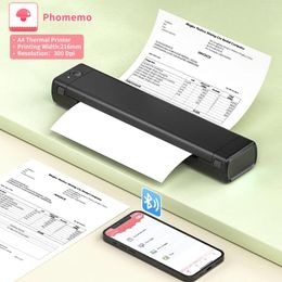 Phomemo M08F A4 Printer draagbaar thermisch papier tattoo bluetooth draadloos 216 mm compatibel met telefoon laptop