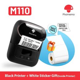 Phomemo M110 mini impresora portátil de etiqueta térmica pegatinas de impresoras etiquetando la máquina de etiquetado de bolsillo similar al Niimbot B21 B1 50mm 240417