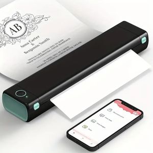 Imprimantes portables Phomemo sans fil pour les voyages, imprimante à pochoir de tatouage thermique pour le bureau, la maison, les affaires, M08F-Letter BT Imprimante sans encre pour taille 8,5 