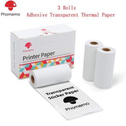 Phomemo zelfklevend Po-papier transparant thermisch papier voor Phomemo M02 M02S M02 Pro printer afdrukbare sticker etiketpapier 201255g