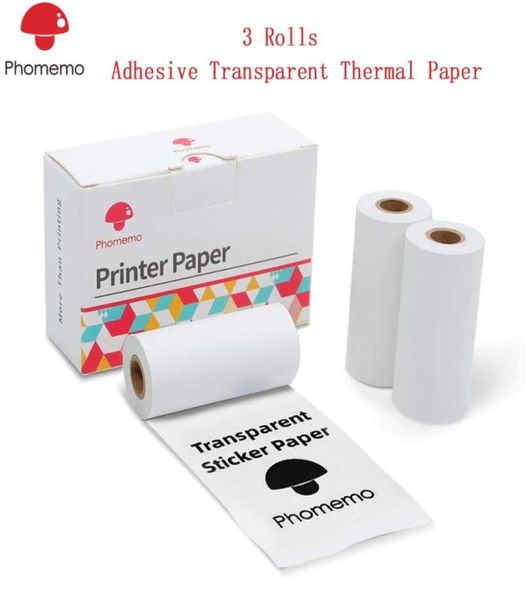 Phomemo-papel autoadhesivo Po, papel térmico transparente para impresora Phomemo M02M02SM02 Pro, papel para etiquetas adhesivo imprimible 2011832427