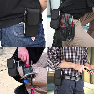 Telefoontaszak voor iPhone 14 13 Samsung S23 22 S10 Belt Clip Holster Mobiele telefoon Kaste Cover Cover Men Taille Bag voor Xiaomi