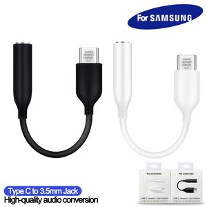 Telefoonkabels USB Type C tot 3,5 mm Aux Adapter Type-C 3 5 Jack Audiokabel Origineel voor Samsung Galaxy S22 S21 Ultra S20 Opmerking 20 10 Plus Tab S7 S7 S7 S7 S7 S7 S7