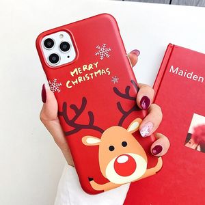 Telefoonhoesje Leuke 3D cartoon Kerstman Rendierboom zacht hoesje iPhone 15 14 13 11 12 Kerstcadeau