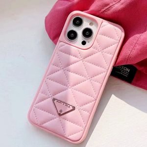 Funda para teléfono Funda para iPhone de diseñador para Apple iPhone 15 14 13 12 Pro Max 14promax 13promax 12promax 14pro 13pro 12pro Fashion Triangle P Marca Funda de cuero de lujo para móvil