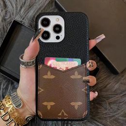 Telefoonhoesje Ontwerper Luxe portemonnee iPhone-hoesjes voor iPhone 15 Pro Max 14 14pro 14plus 11 12 13 pro max XR XS 7 8 PLUS Lederen kaarthouder Mode mobiele telefoonhoesje