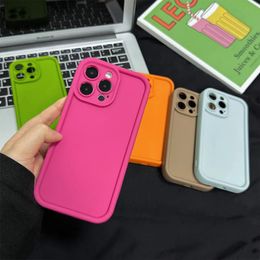 Telefoonhoesje voor iPhone 15 Pro Max 14 Plus 13 Mini 12 11 Snoepkleur Kleurrijke lens Camera TPU Rubber Silicone Hard Cover Armor Schokbestendig Beschermingsschild