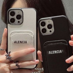 Funda para teléfono para iPhone 15 Pro Max Leather, 15 14 13 12 Plus Pro Elegante Diseñador Moda Lujo Excelente agarre con ranura para tarjeta Funda ultra delgada a prueba de golpes