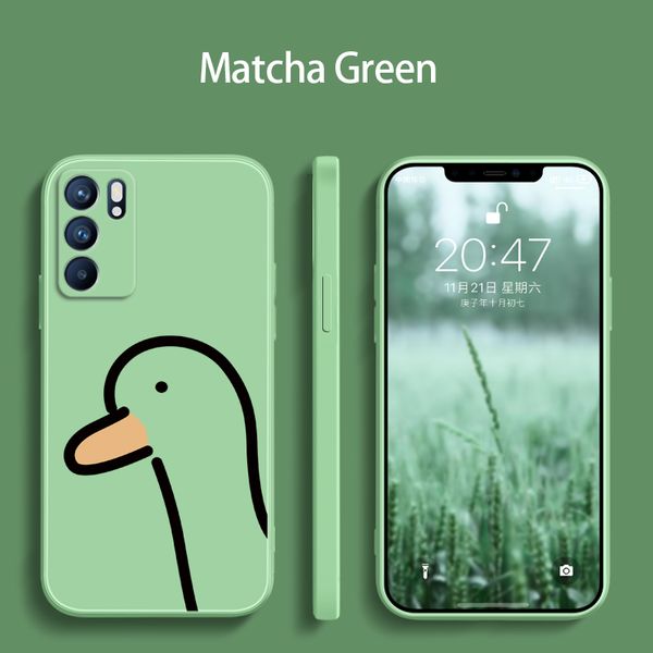 Case de teléfono para Oppo Reno 8 7 6 5 3 4 SE Pro Plus Lite 4G 5G Cute Duck Lovely