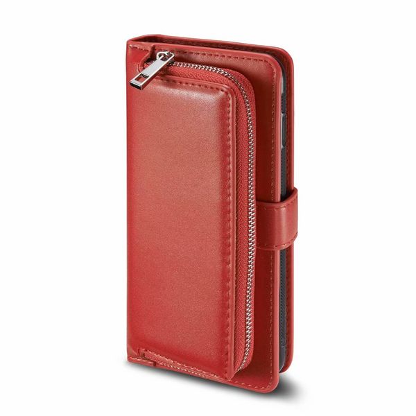 Étui portefeuille en cuir magnétique 3 en 1 pour iPhone, compatible modèles 11 Pro, xs Max, 7, 8, Samsung note 10, S10 Plus