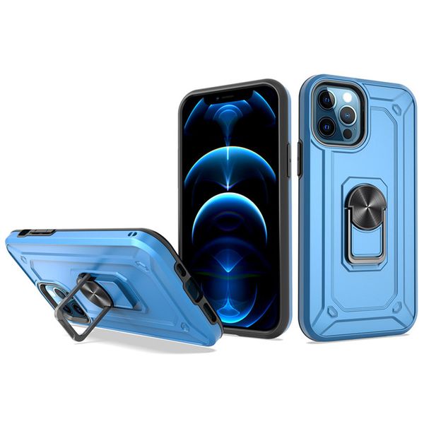 Coques de téléphone 2 en 1 TPU PC pour Motorola Moto G POWER 202 avec support d'anneau magnétique armure hybride béquille couverture arrière antichoc