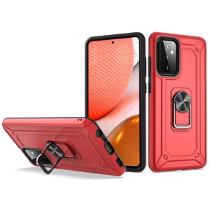 Coques de téléphone 2 en 1 TPU PC Pour Samsung Galaxy A52 A72 A32 A01 S21 ULTRA NOTE 20 Avec support d'anneau magnétique Hybrid Armor Kickstand Antichoc Couverture arrière