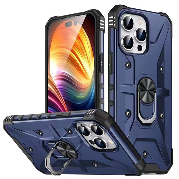 Étuis de téléphone Armure Antichoc Pour iPhone 14 13 12 11 Pro Max XS 7 8 Plus galaxy A03S 165.8 A12 A33 5G A52 Couverture de béquille Couverture arrière C 1