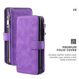 Coques de téléphone Housse pour Apple 5 6 7 8 11 12 13 Pro x xs max Deta chable Portefeuille Étui Magnétique Fentes Pour Cartes Sac En Cuir