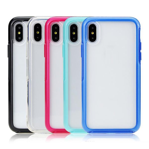 Fundas de teléfono para iPhone 12 11 Pro Max mini funda transparente a prueba de golpes PC dura transparente contraportada XR XS 6 7 8 Plus S20