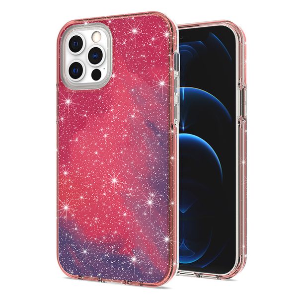 Fundas de teléfono para iPhone 12 11 Pro MAX XS XR XSMAX 6 7 8 Plus Funda de TPU suave pintada con lámina dorada