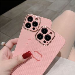 Fundas para teléfono para iPhone 14 Pro Max 13 PLUS 12 11 Xs Xr Designer Phonecase Pink Letter Funda de lujo Funda de silicona a prueba de golpes