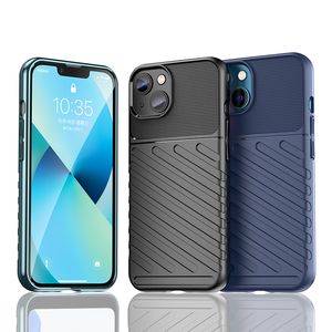 Telefoonkaten voor iPhone 15 14 13 12 XR XS X Mini Pro Max 8 7 Plus robuust Shield Frosted Texture Case Stripe Funda