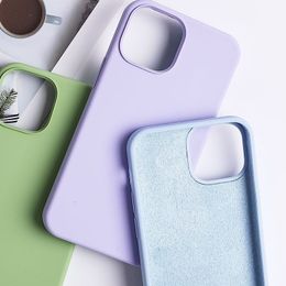 Coque de téléphone en Silicone, étui pour iPhone 15 14 Pro Max 13 12 11 Pro Max Mini X XS XR 6 6s 7 8 Plus