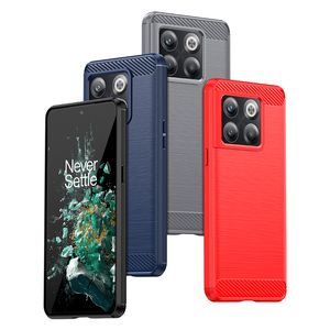 Coques de téléphone pour Oneplus 10 9T Nord N300 N200 N20 N10 CE ACE 5G étui souple de tréfilage texturé en carbone robuste