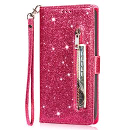 Telefoonhoesjes voor Redmi Note 13 12 13C 12C Xiaomi 13 POCO C65 C55 11A Pro Plus 4G 5G Portemonnee Lederen Glitter Case Luxe Kristal Bling Kaartsleuven