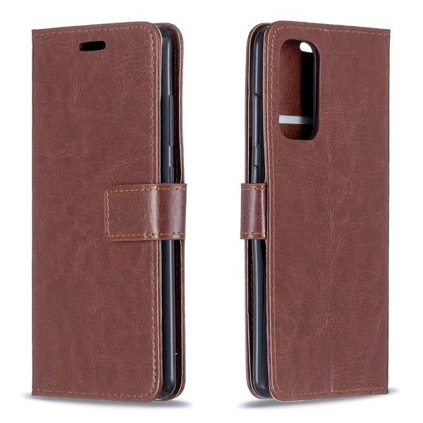 Cajas del teléfono para Samsung A13 A23 A33 A53 A73 S22 S21 FE Ultra Plus A22 A32 A52 A72 5G con marco de fotos Crazy Horse Leather PU TPU Wallet Case