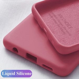 Étuis de téléphone Pour Samsung A51 A71 A50 A21S A70 S20 FE S21 S8 S9 S10E S20 Plus Note 20 10 9 Housse Souple En Silicone Liquide