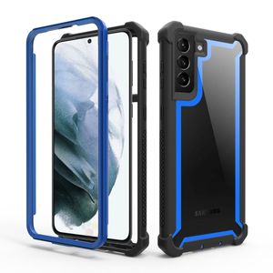 Cajas del teléfono para Samsung Galaxy A91 M80S A81 M60S A20S A10S A70 A20 A50 A10E A10 S9 S8 Plus J7 J3 Cubierta trasera híbrida de acrílico a prueba de golpes de doble capa con bolsas de aire