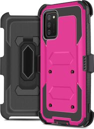 Estuches para teléfonos para Samsung S6 S7 S8 S9 S10 EDGE PLUS A6 A10E A01 A02 A03 con cubierta protectora de 3 capas resistente a prueba de golpes y anticaída con clip para cinturón Kickstand Defender